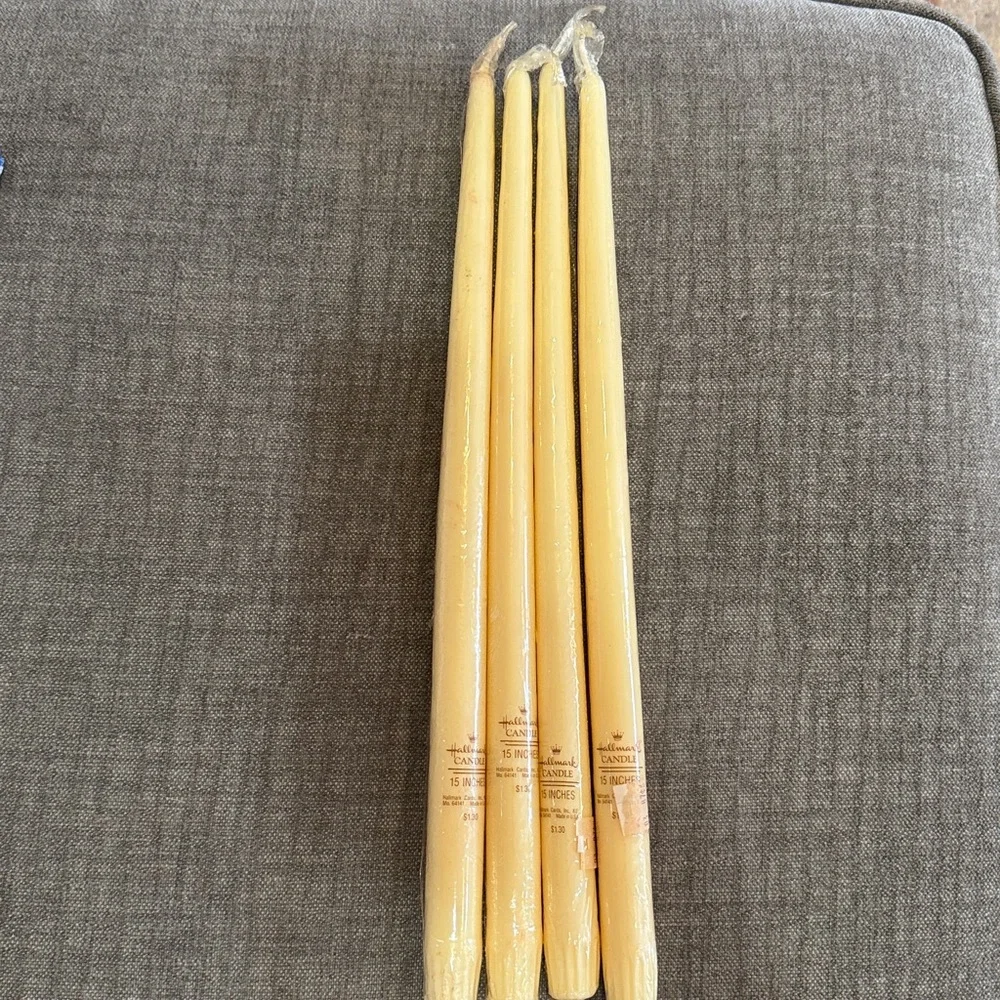 Hallmark Yellow Taper Candles - Set of 4